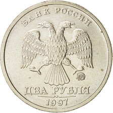 Coin, Russia, 2 Roubles, 1997, Moscow, MS(60-62), Copper-Nickel-Zinc, KM:605
