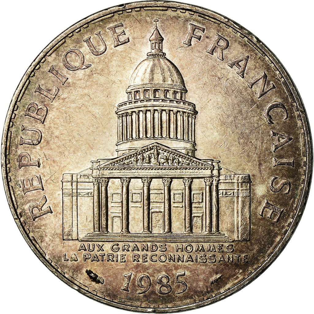 Coin, France, Panthéon, 100 Francs, 1985, Paris, AU(55-58), Silver, KM:951.1