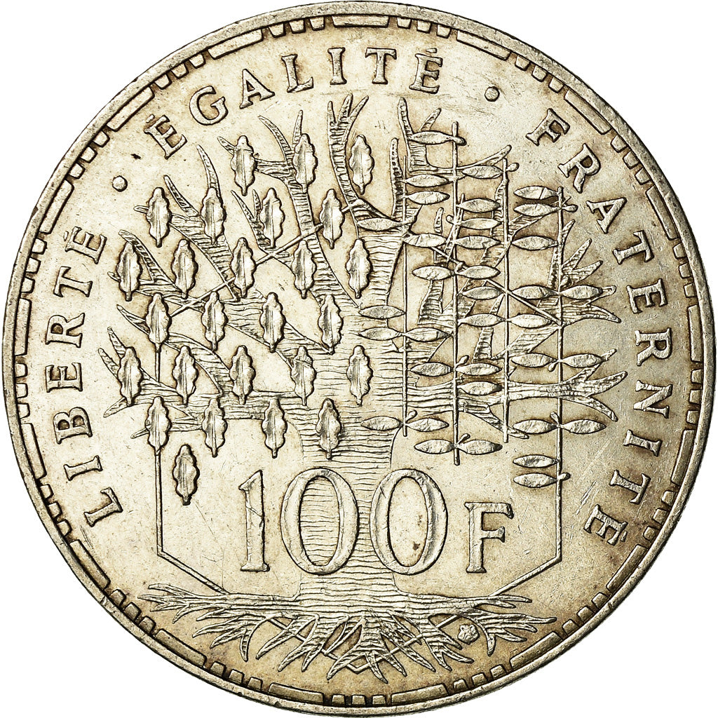 Coin, France, Panthéon, 100 Francs, 1985, Paris, AU(55-58), Silver, KM:951.1