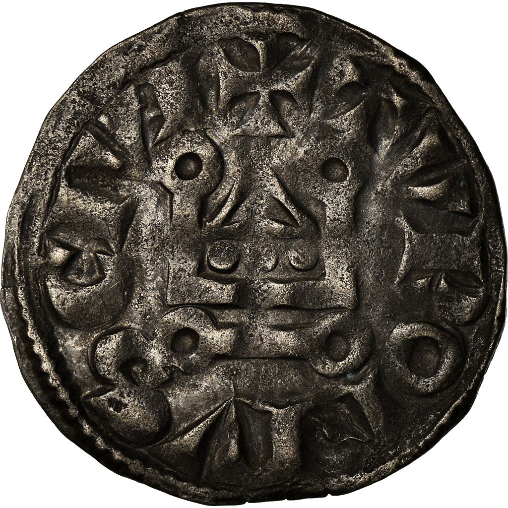 Moneda, Francia, Louis VIII-IX, Denier Tournois, BC+, Vellón, Duplessy:188