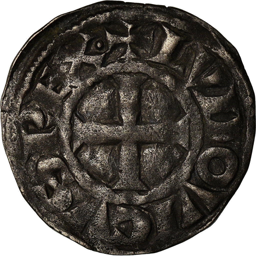 Moneda, Francia, Louis VIII-IX, Denier Tournois, BC+, Vellón, Duplessy:188