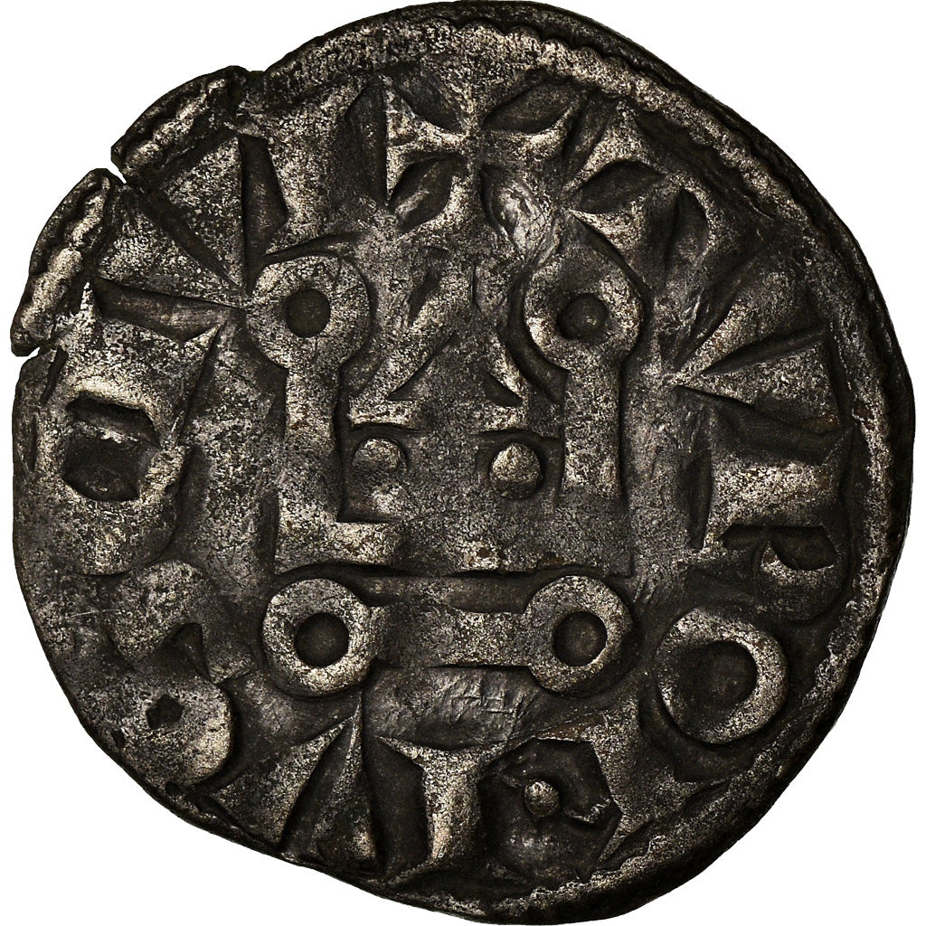Moeda, França, Louis VIII-IX, Denier Tournois, VF(30-35), Lingote, Duplessy:188