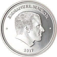 France, Medal, Emmanuel Macron, Président de la République, 2017, MS(65-70)