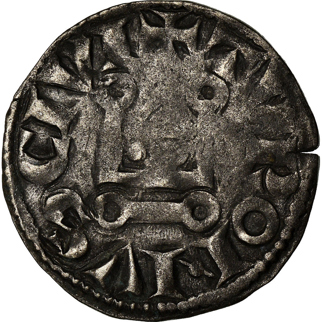Moneta, Francia, Louis VIII-IX, Denier Tournois, MB+, Biglione, Duplessy:188