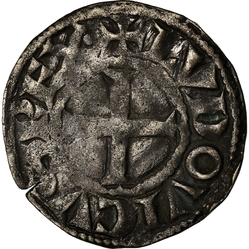 Moneta, Francia, Louis VIII-IX, Denier Tournois, MB+, Biglione, Duplessy:188