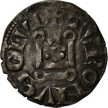 Moeda, França, Louis VIII-IX, Denier Tournois, VF(30-35), Lingote, Duplessy:188