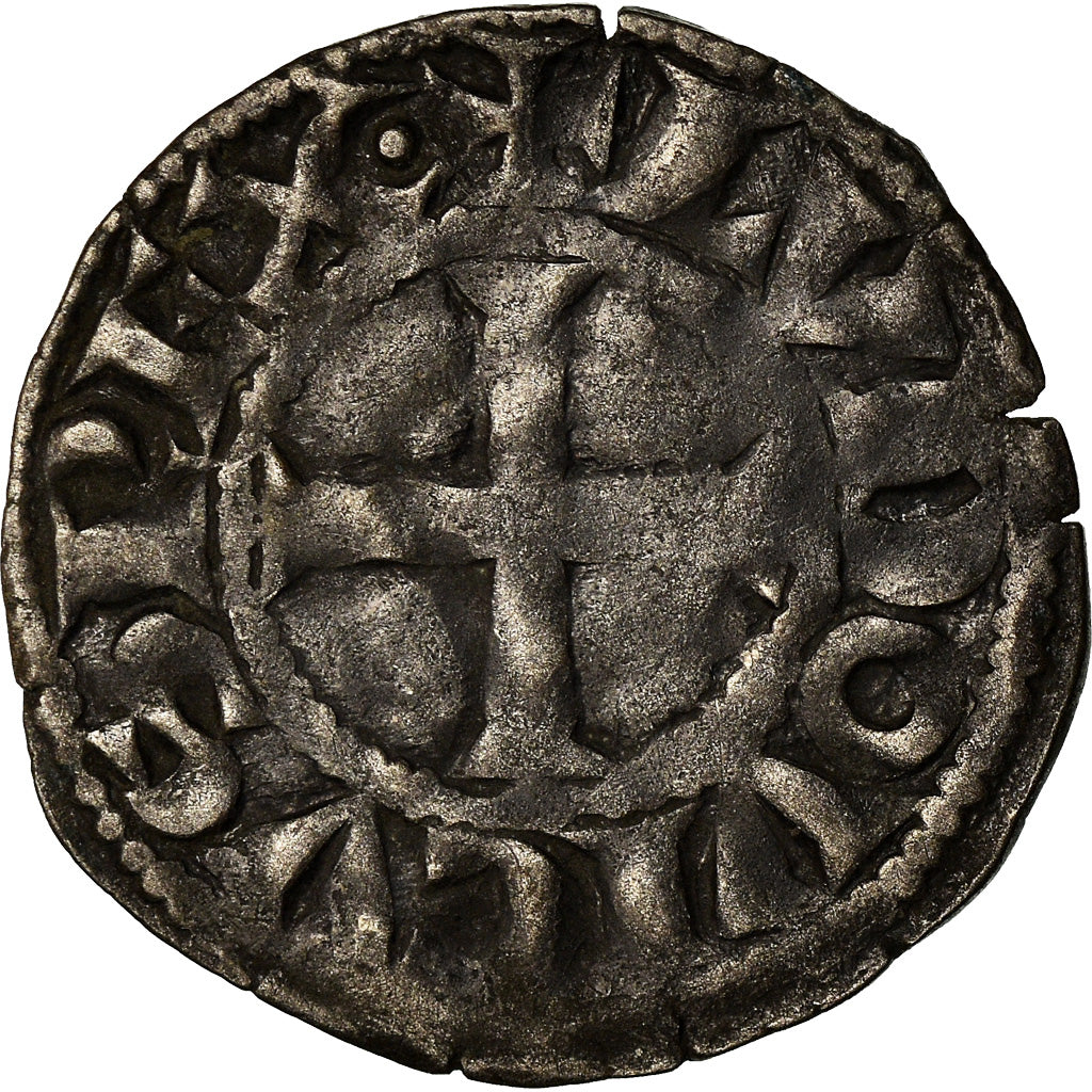 Moneta, Francia, Louis VIII-IX, Denier Tournois, MB+, Biglione, Duplessy:188