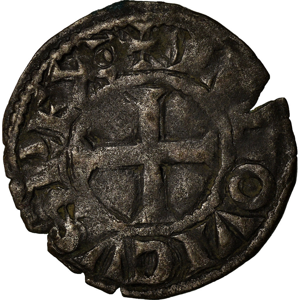 Moneta, Francia, Louis VIII-IX, Denier Tournois, MB+, Biglione, Duplessy:188