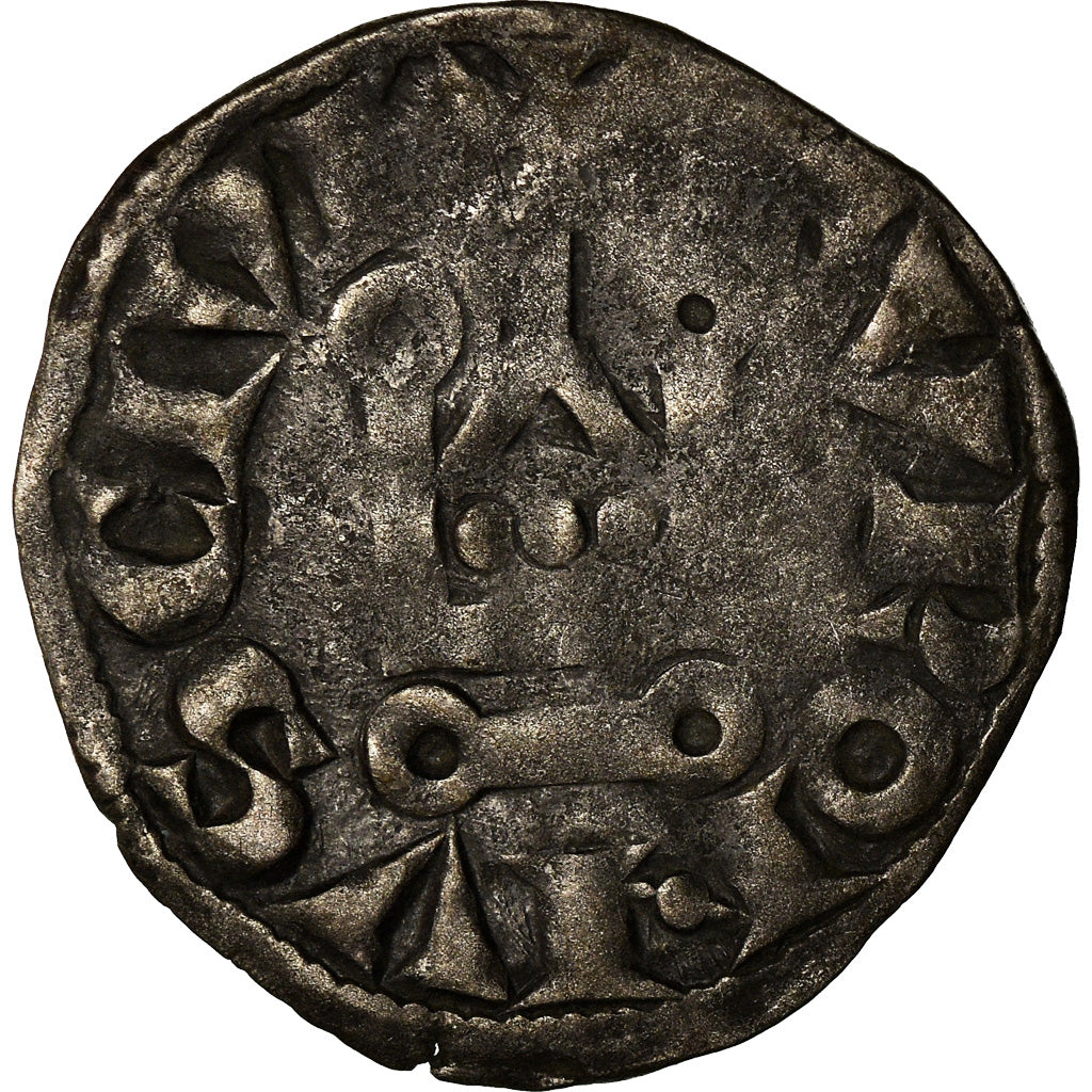 Moneta, Francia, Louis VIII-IX, Denier Tournois, MB+, Biglione, Duplessy:188
