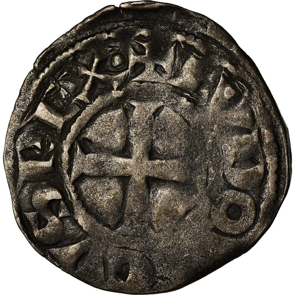 Moneta, Francia, Louis VIII-IX, Denier Tournois, MB+, Biglione, Duplessy:188