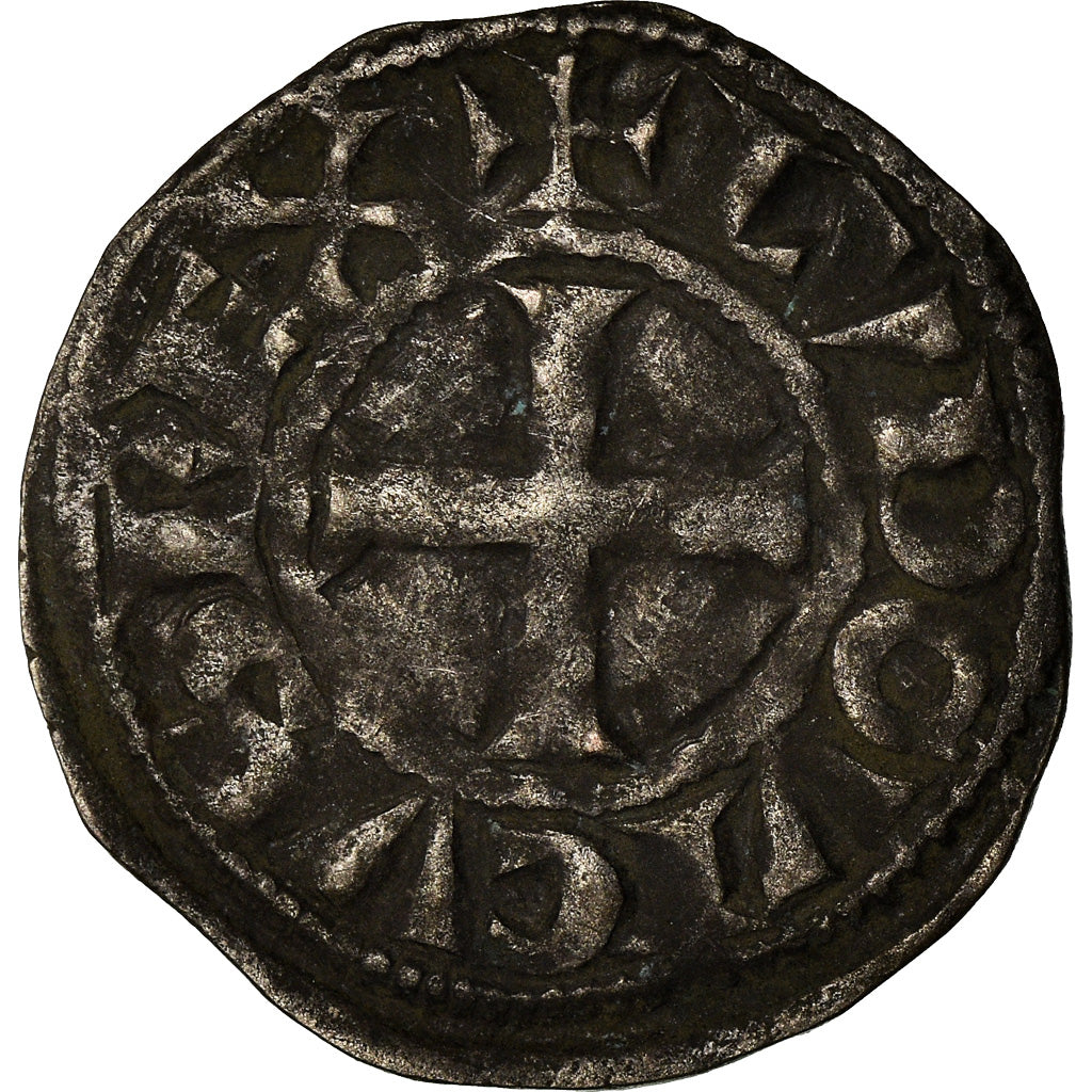 Moneta, Francia, Louis VIII-IX, Denier Tournois, MB+, Biglione, Duplessy:188