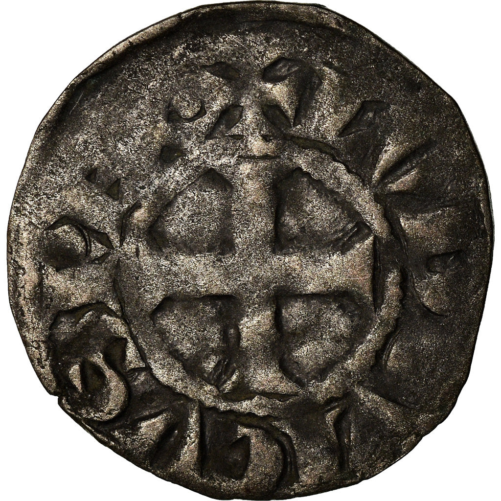 Moneta, Francja, Louis VIII-IX, Denier Tournois, VF(30-35), Bilon, Duplessy:188