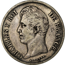 Coin, France, Charles X, 5 Francs, 1829, Paris, VF(30-35), Silver, KM:728.1