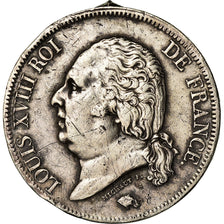 Monnaie, France, Louis XVIII, Louis XVIII, 5 Francs, 1821, Lille, TB, Argent