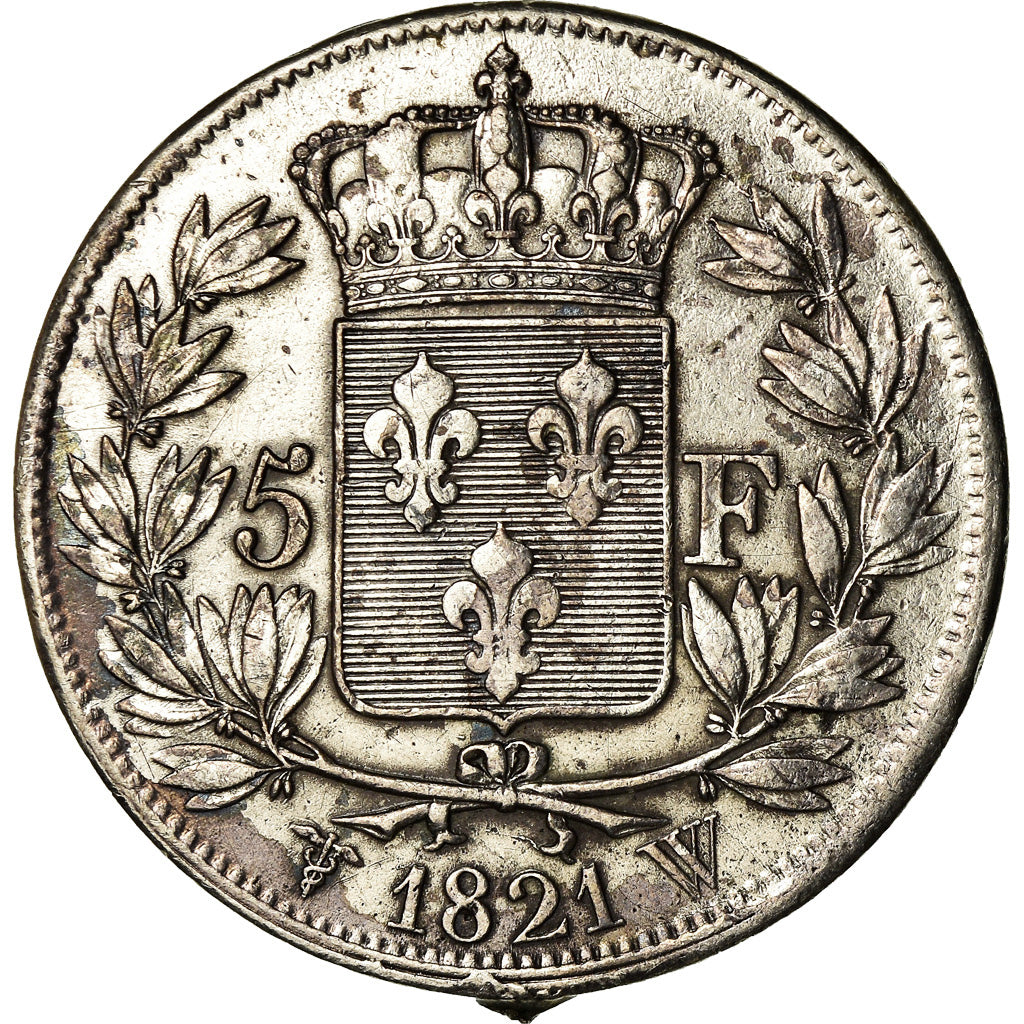 Monnaie, France, Louis XVIII, Louis XVIII, 5 Francs, 1821, Lille, TB, Argent