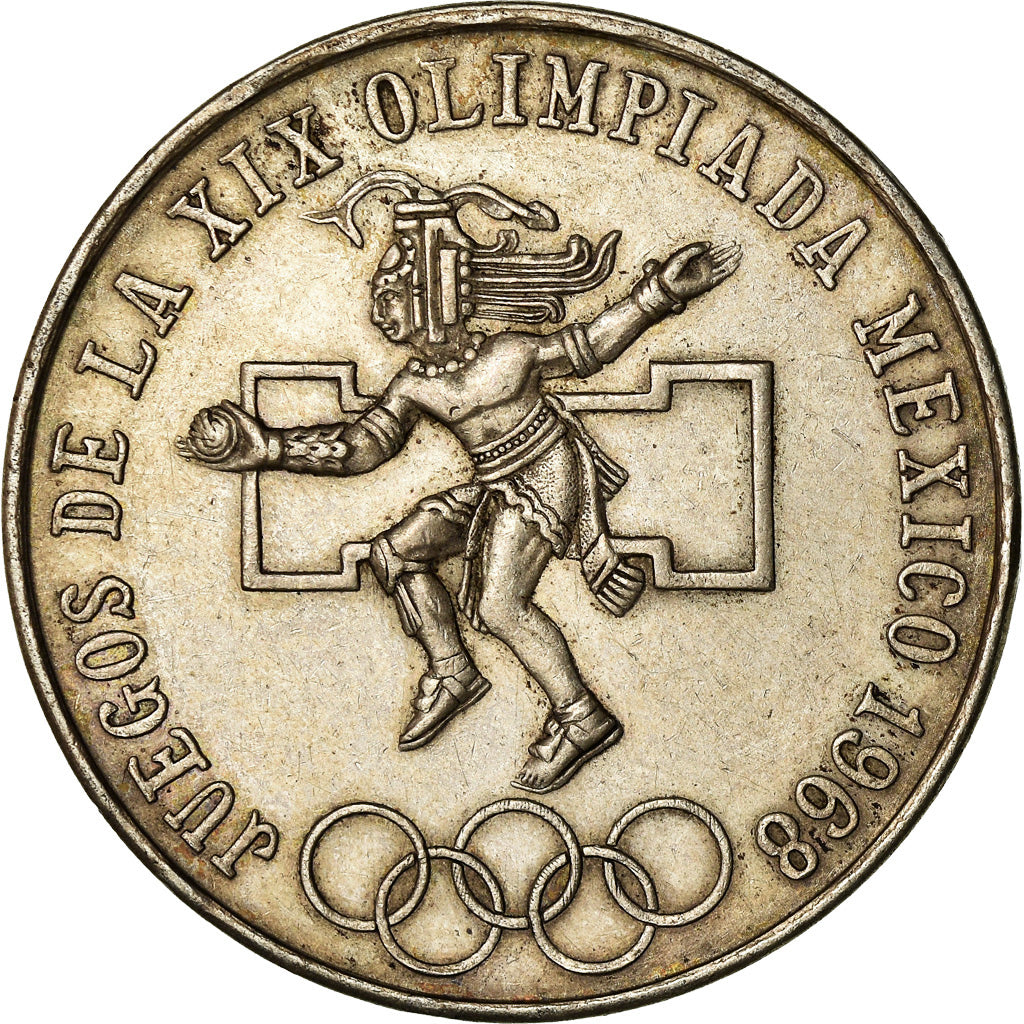 Coin, Mexico, 25 Pesos, 1968, Mexico City, EF(40-45), Silver, KM:479.1