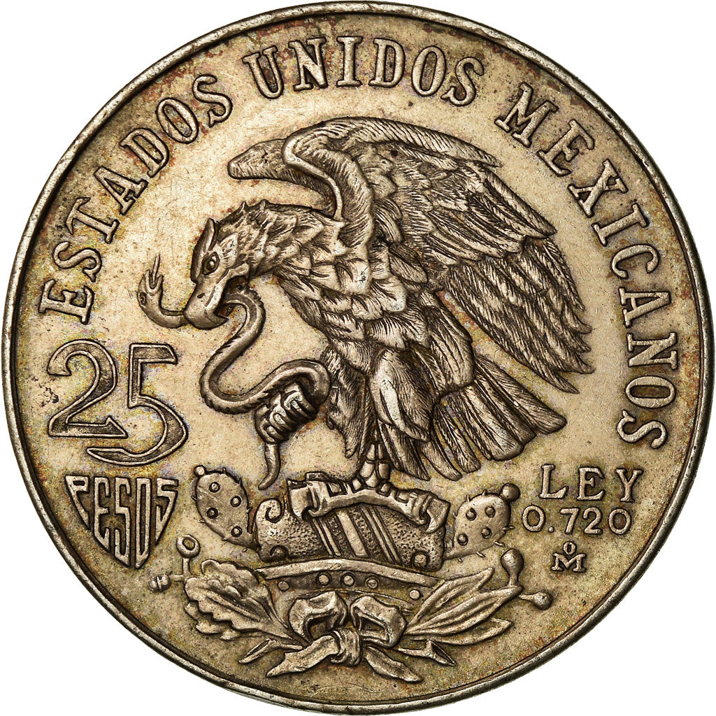 Coin, Mexico, 25 Pesos, 1968, Mexico City, EF(40-45), Silver, KM:479.1