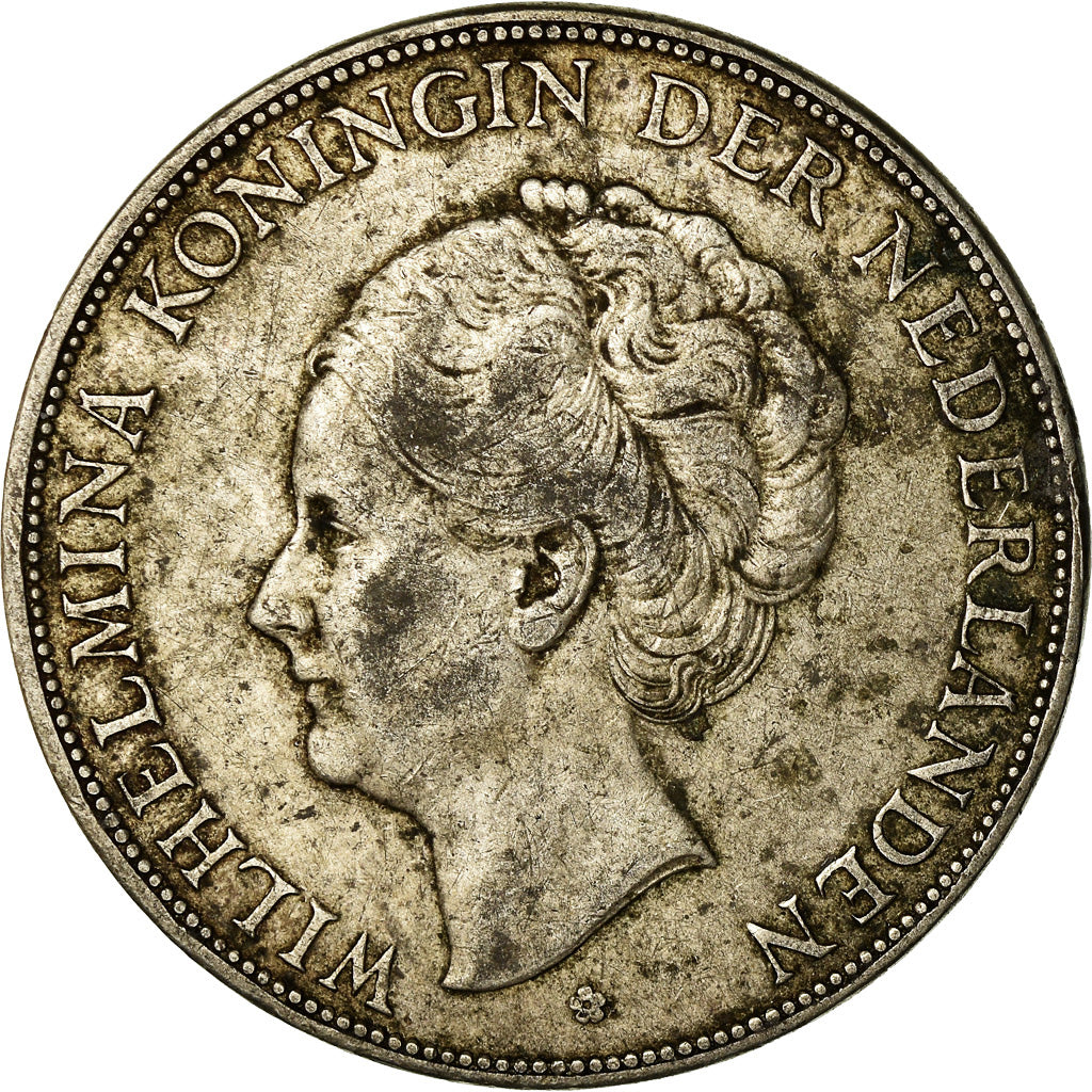 Coin, Netherlands, Wilhelmina I, 2-1/2 Gulden, 1932, EF(40-45), Silver, KM:165