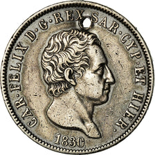 Coin, ITALIAN STATES, SARDINIA, Carlo Felice, 5 Lire, 1830, Torino, EF(40-45)