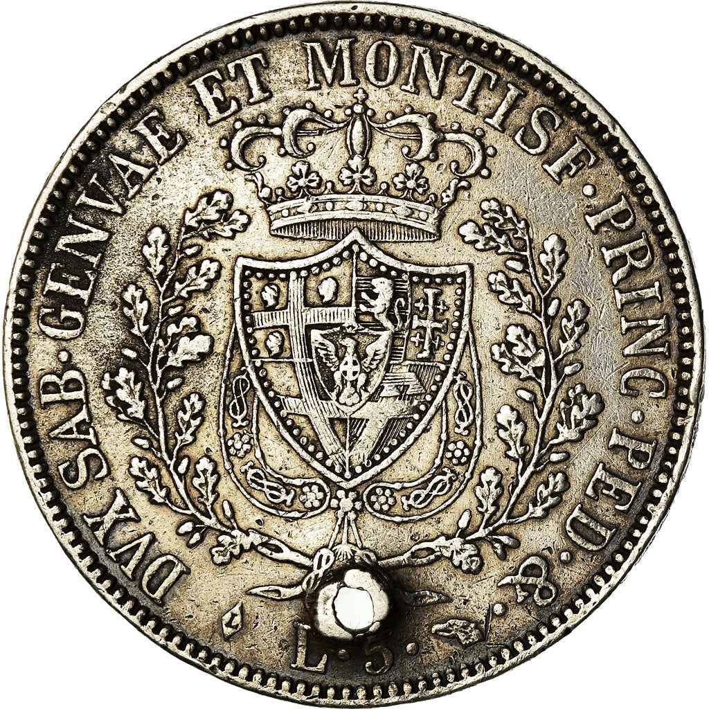 Coin, ITALIAN STATES, SARDINIA, Carlo Felice, 5 Lire, 1830, Torino, EF(40-45)