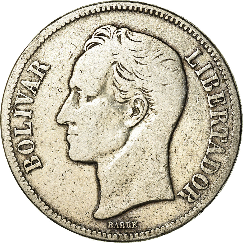 Moneta, Venezuela, Gram 5, Bolivar, 1926, MB, Argento, KM:22