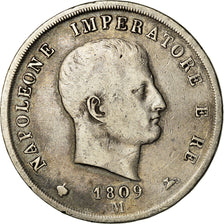 Coin, ITALIAN STATES, KINGDOM OF NAPOLEON, Napoleon I, 5 Lire, 1809, Milan