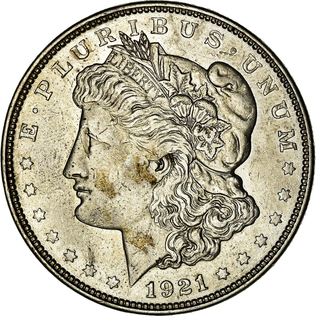 Coin, United States, Morgan Dollar, Dollar, 1921, U.S. Mint, Philadelphia