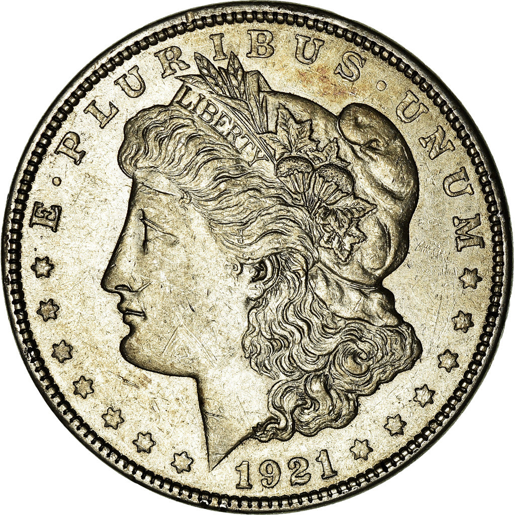 Coin, United States, Morgan Dollar, Dollar, 1921, U.S. Mint, Philadelphia