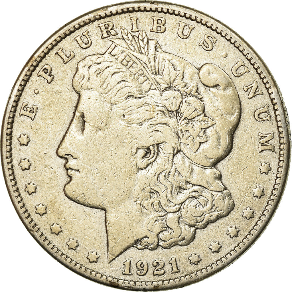 Monnaie, États-Unis, Morgan Dollar, Dollar, 1921, San Francisco, TB+, Argent