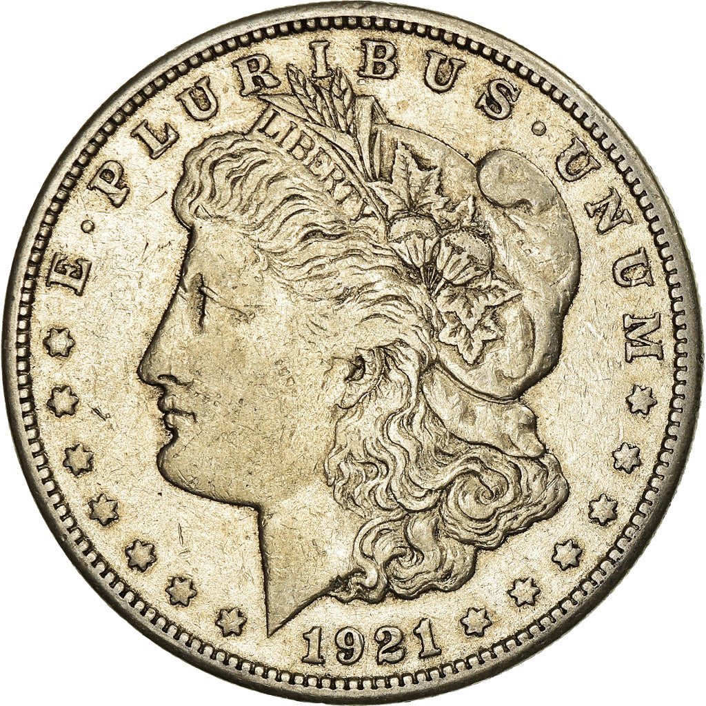 Moneda, Estados Unidos, Morgan Dollar, Dollar, 1921, San Francisco, MBC, Plata