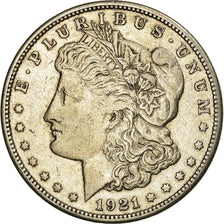 Moneda, Estados Unidos, Morgan Dollar, Dollar, 1921, San Francisco, MBC, Plata