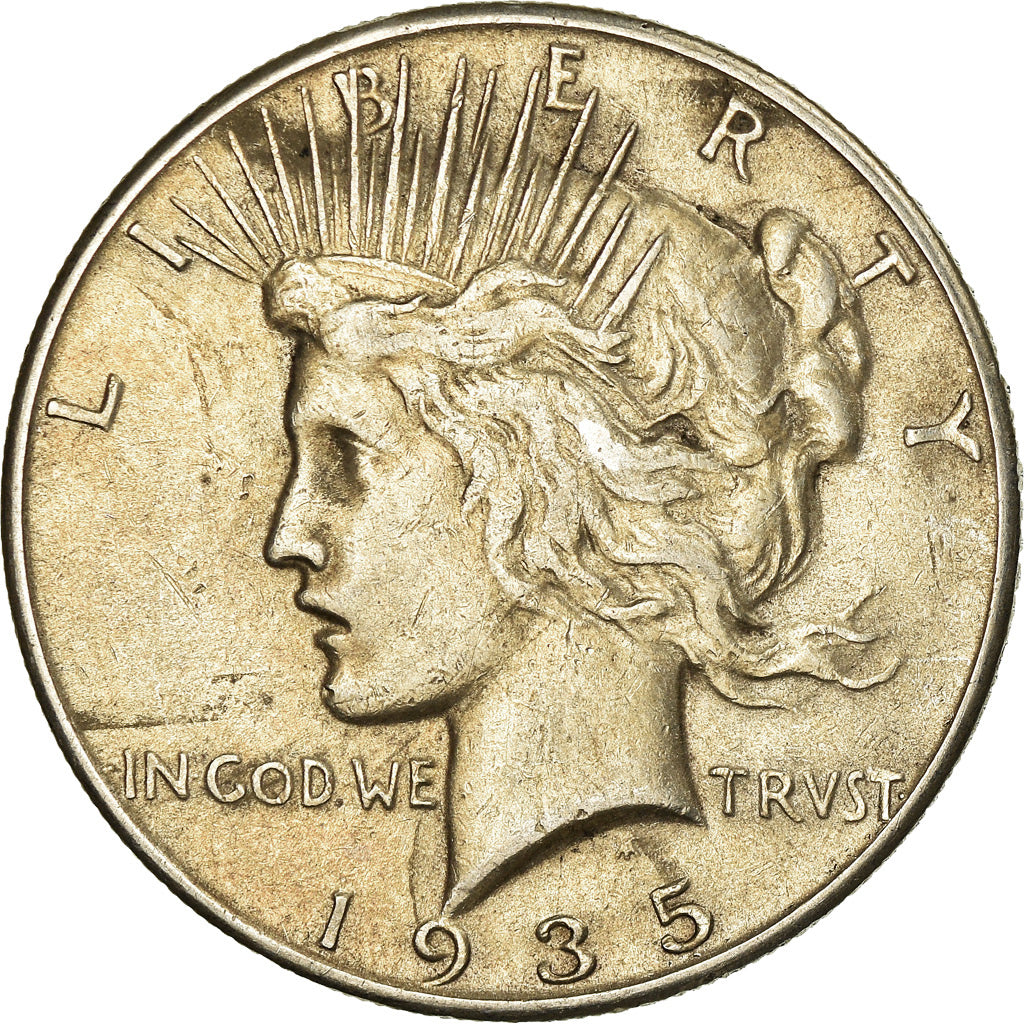Coin, United States, Peace Dollar, Dollar, 1935, U.S. Mint, Philadelphia