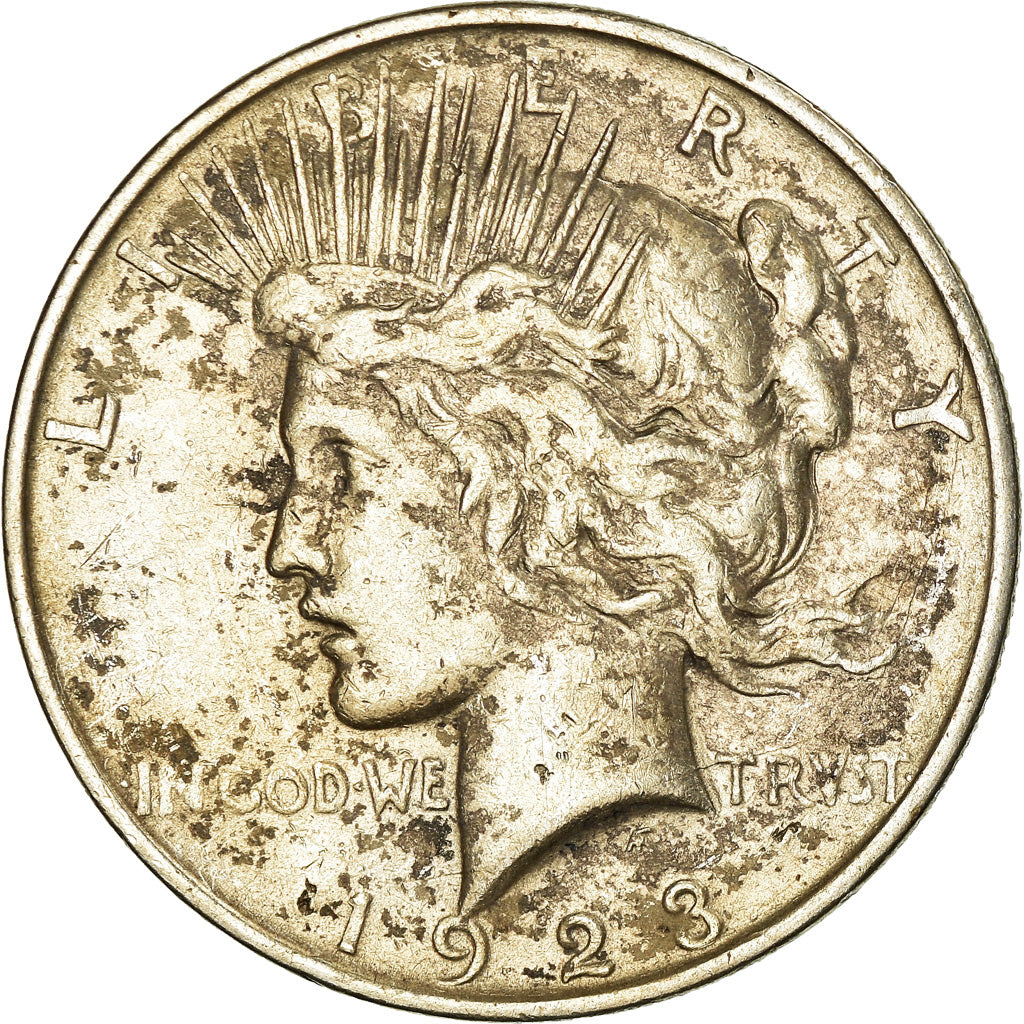 Coin, United States, Peace Dollar, Dollar, 1923, U.S. Mint, Denver, VF(30-35)