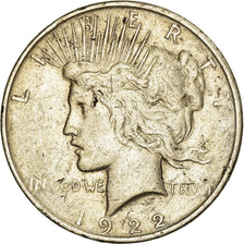 Coin, United States, Peace Dollar, Dollar, 1922, U.S. Mint, Denver, VF(20-25)