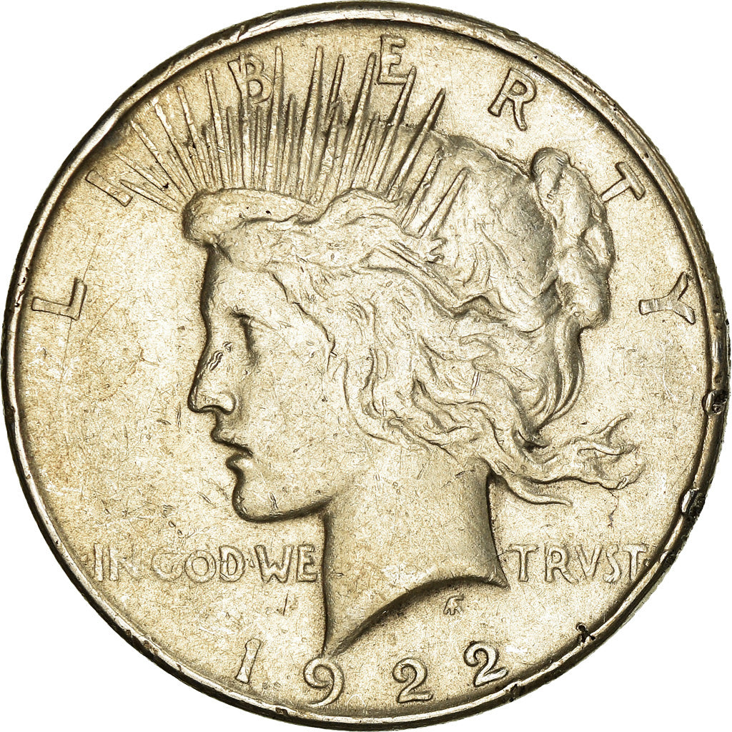 Monnaie, États-Unis, Peace Dollar, Dollar, 1922, U.S. Mint, Denver, TB+