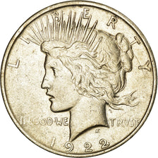 Monnaie, États-Unis, Peace Dollar, Dollar, 1922, U.S. Mint, Denver, TB+