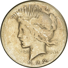 Coin, United States, Peace Dollar, Dollar, 1922, U.S. Mint, San Francisco