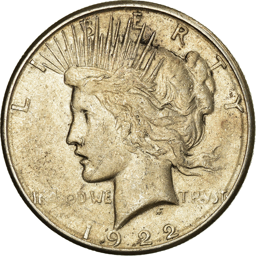 Coin, United States, Peace Dollar, Dollar, 1922, U.S. Mint, San Francisco