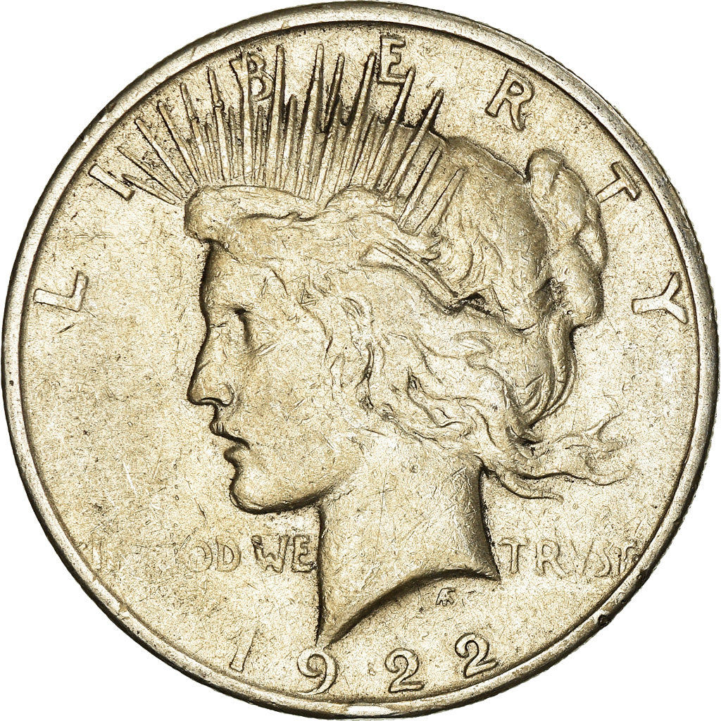 Coin, United States, Peace Dollar, Dollar, 1922, U.S. Mint, San Francisco