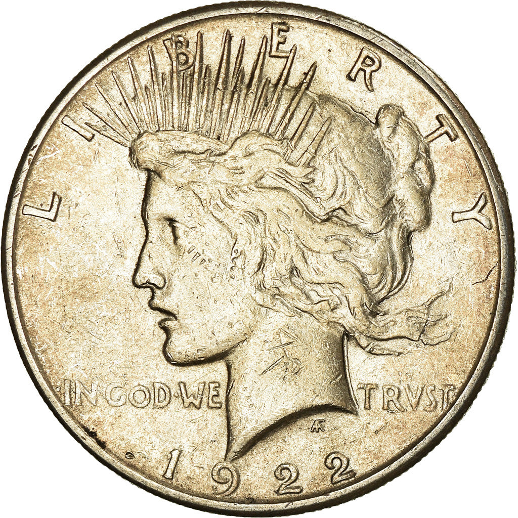 Coin, United States, Peace Dollar, Dollar, 1922, U.S. Mint, San Francisco