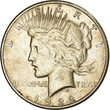 Coin, United States, Peace Dollar, Dollar, 1922, U.S. Mint, San Francisco