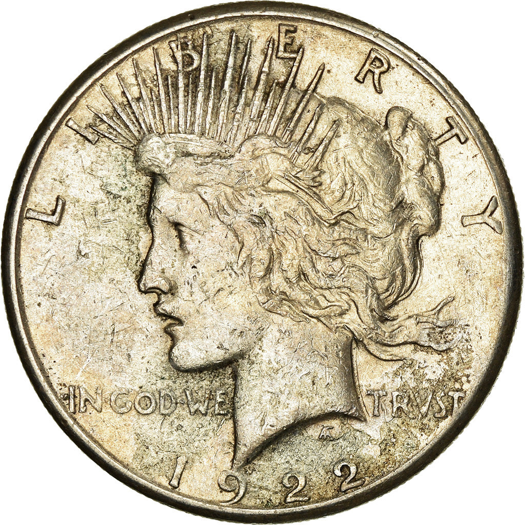 Coin, United States, Peace Dollar, Dollar, 1922, U.S. Mint, San Francisco