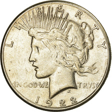 Coin, United States, Peace Dollar, Dollar, 1922, U.S. Mint, San Francisco