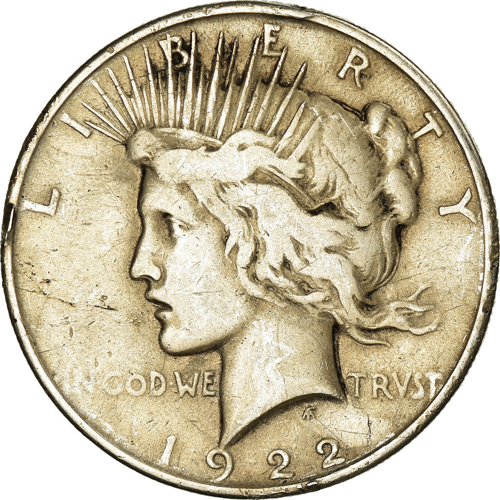 Coin, United States, Peace Dollar, Dollar, 1922, U.S. Mint, Philadelphia