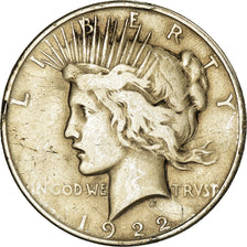 Coin, United States, Peace Dollar, Dollar, 1922, U.S. Mint, Philadelphia