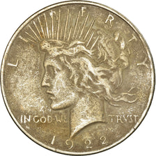 Coin, United States, Peace Dollar, Dollar, 1922, U.S. Mint, Philadelphia