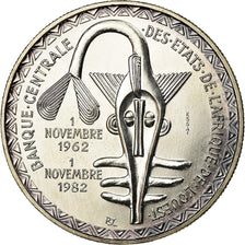 Coin, West African States, 5000 Francs, 1982, ESSAI, MS(60-62), Silver, KM:E13