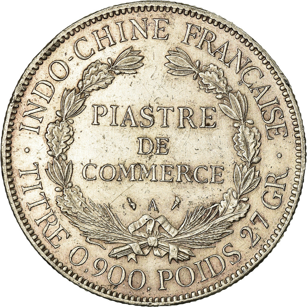 Coin, FRENCH INDO-CHINA, Piastre, 1908, Paris, EF(40-45), Silver, KM:5a.1