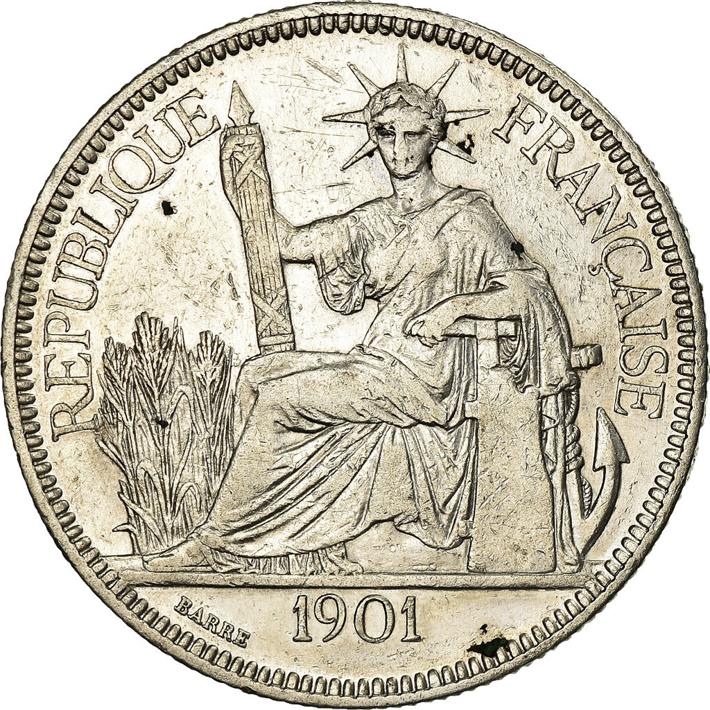 Monnaie, FRENCH INDO-CHINA, Piastre, 1901, Paris, TTB, Argent, KM:5a.1