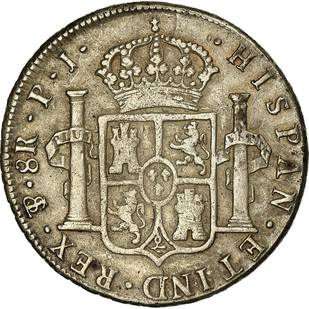 Coin, Bolivia, Charles III, 8 Reales, 1808, Potosi, VF(30-35), Silver, KM:73